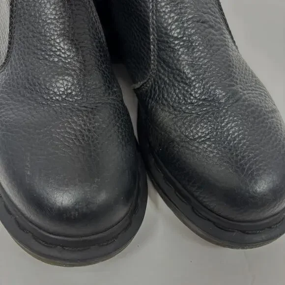 Dr. Martens 2976 Chelsea Boots Womens Size 8 Soft Black Pebbled Leather Side Zip - Picture 10 of 11
